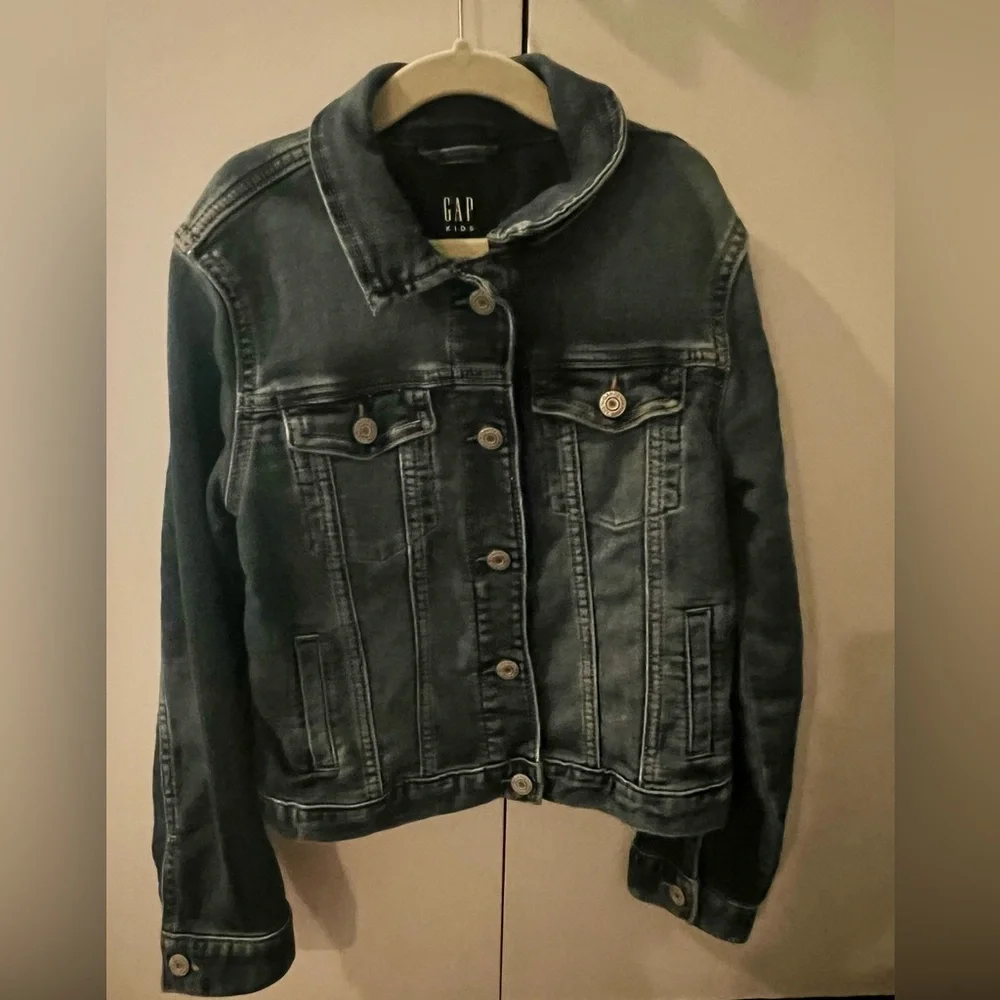 GAP Girls Faded Blue Denim Jacket Sz L